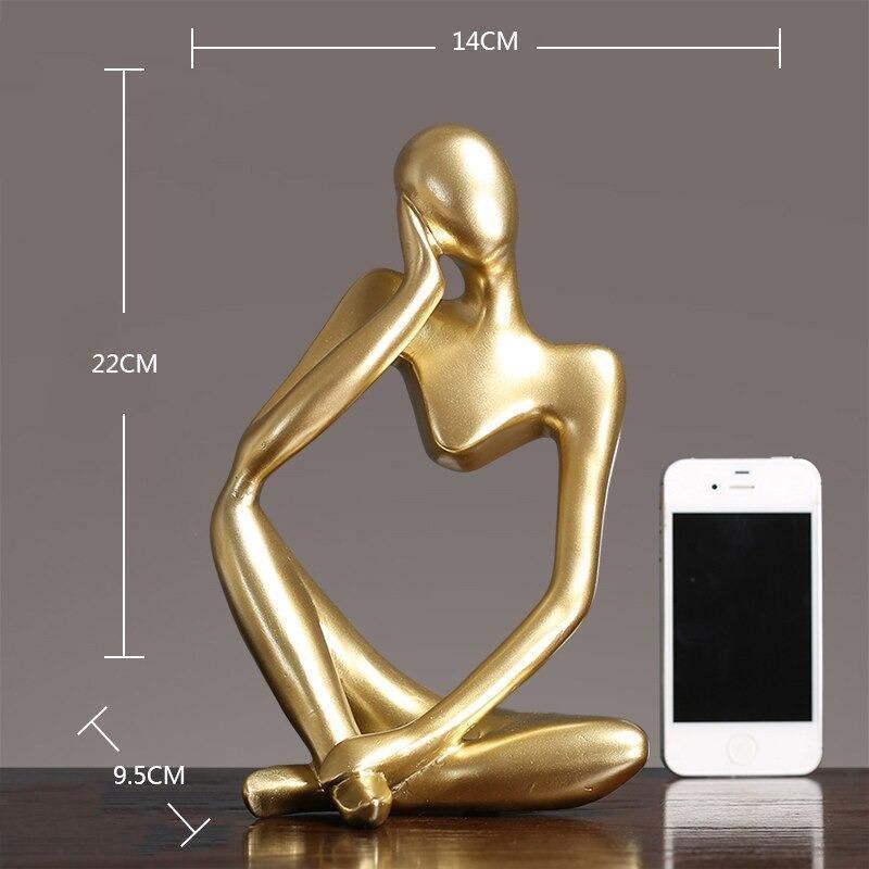 Abstract Thinker Figurine Sculpture