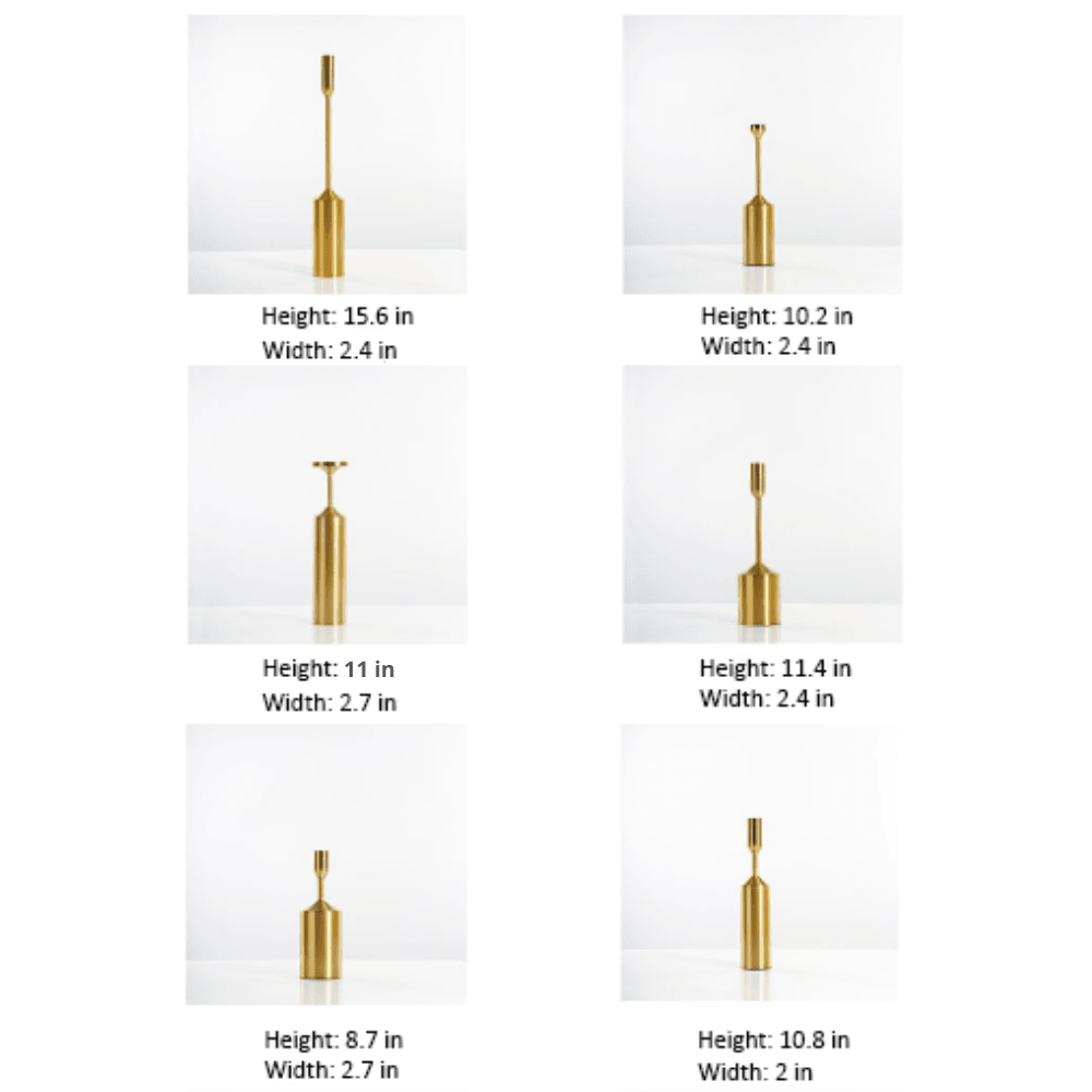 Gold Pillar Candle Holders