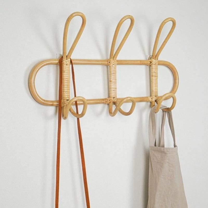 Rattan Trio Hook Wall Hanger