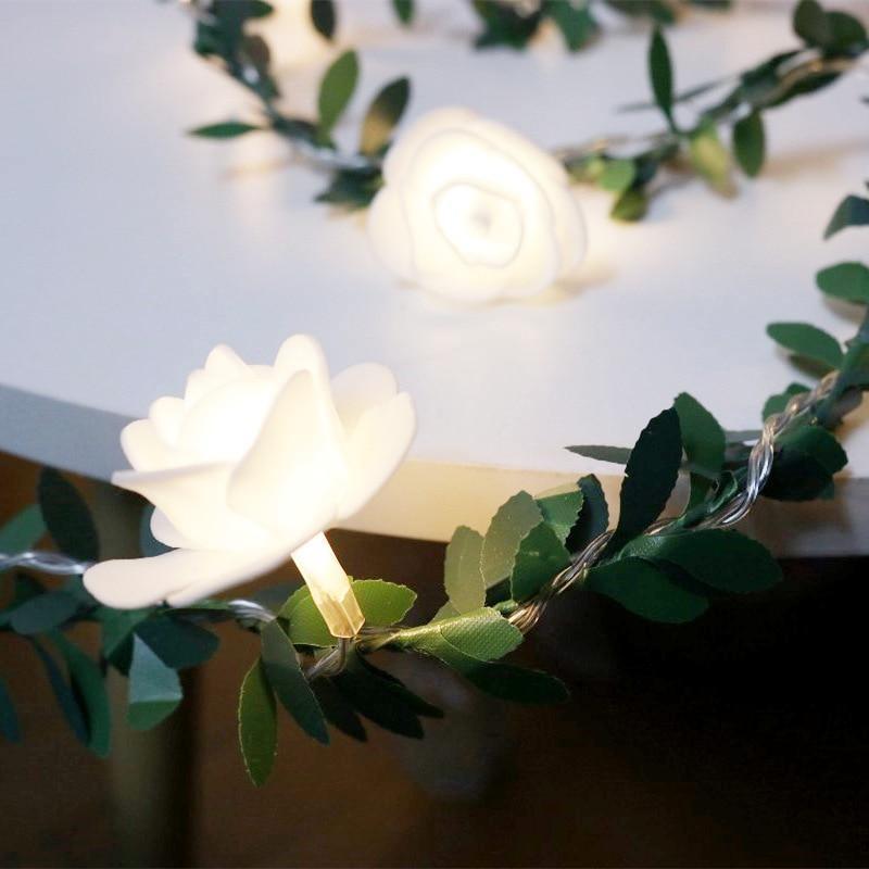 Rose Vine Garland LED String Lights