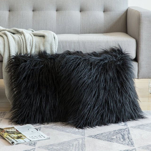 Soft Fur Plush Cushion Cover