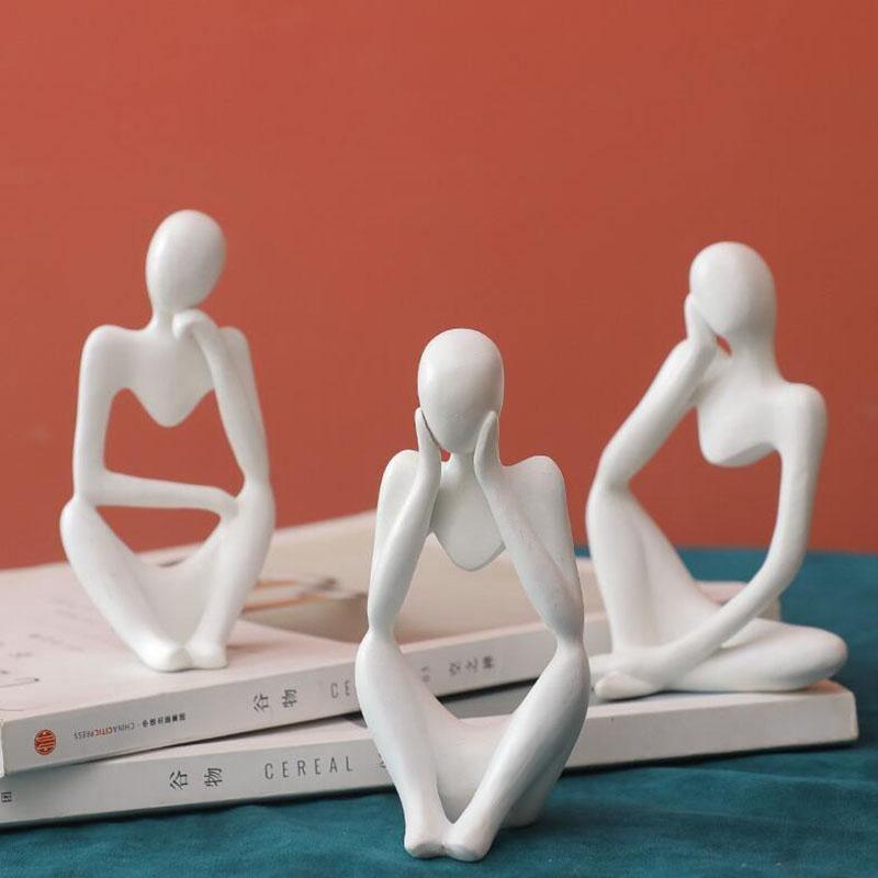 Abstract Thinker Figurine Sculpture