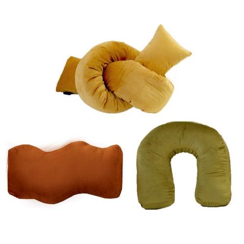 Velvety Retro Shapes Pillow