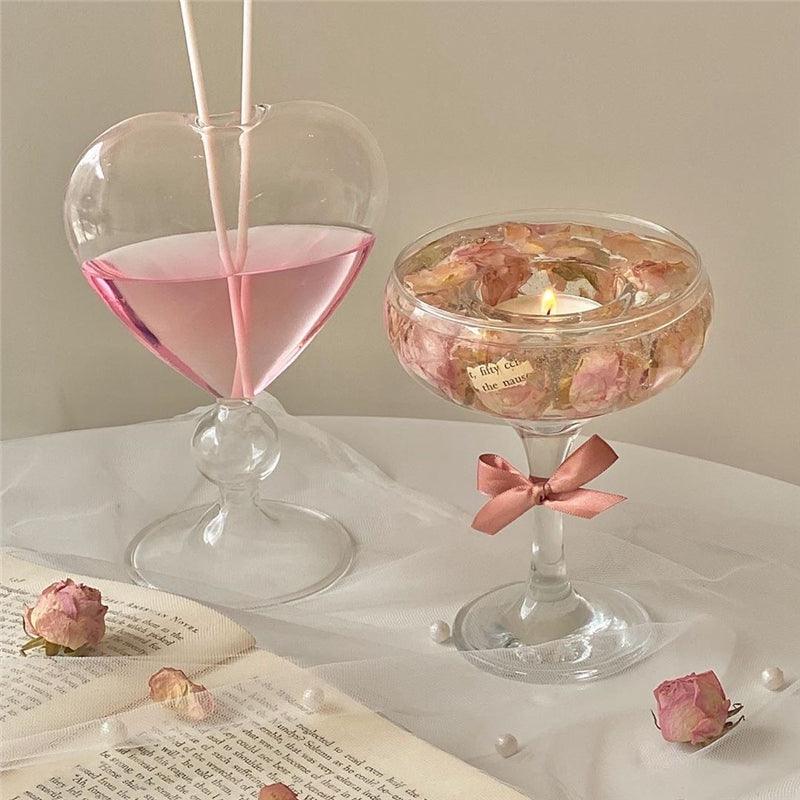 Cupid Glass Heart Vase