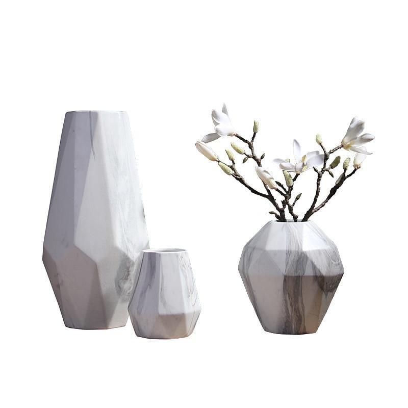 Geometric Marble Vases